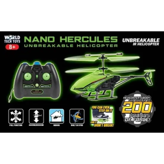 Nano Hercules "Glow in the Dark" IR UNBREAKABLE Gyro Helicopter image {3}