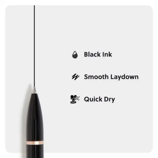 U Brands 2ct Monterey Ballpoint Ink Pens White and Black image {4}