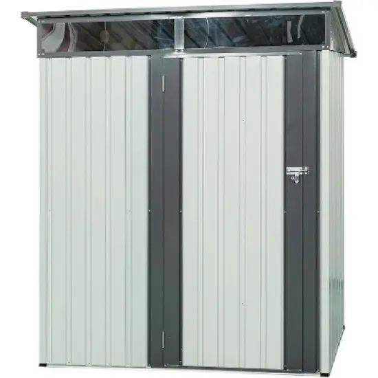 5x3 Foot Metal Storage Shed, Outdoor Steel Utility Shed with Locking Door, Perfect for Trash Cans & Yard Tools, Durable Construction image {8}