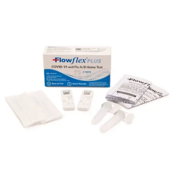 FlowFlex Plus COVID-19 & Flu A/B Home Test Kit - Combo Antigen Test - 2ct image {1}