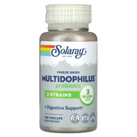 Solaray Freeze Dried Multidophilus Probiotic, 3 Billion CFU, 100 VegCaps image {2}
