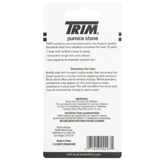 Trim Neat Feet Easy-to-Grip Oval Pumice Stone image {1}