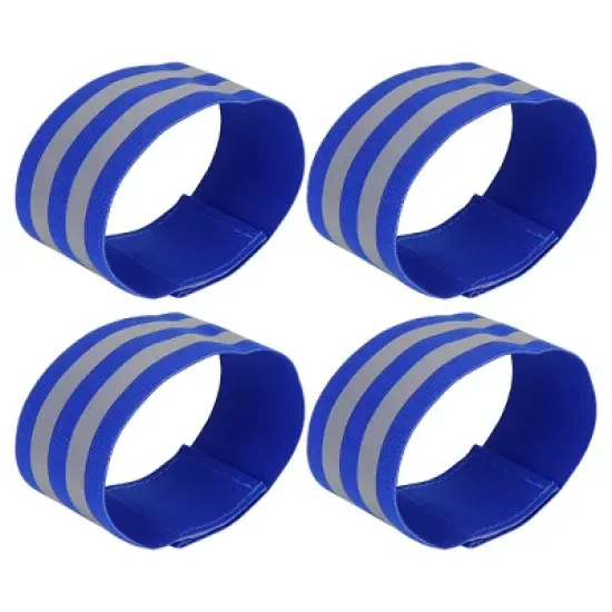 Unique Bargains Elastic High Visibility Night Cycling Bracelet Reflective Armbands 4 Pcs image {9}