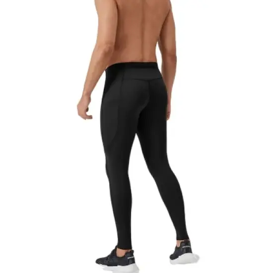 Anna-Kaci Active Men's Full-Length Compression Leggings with Side Pockets and Stretch Moisture-Wicking Fabric image {2}