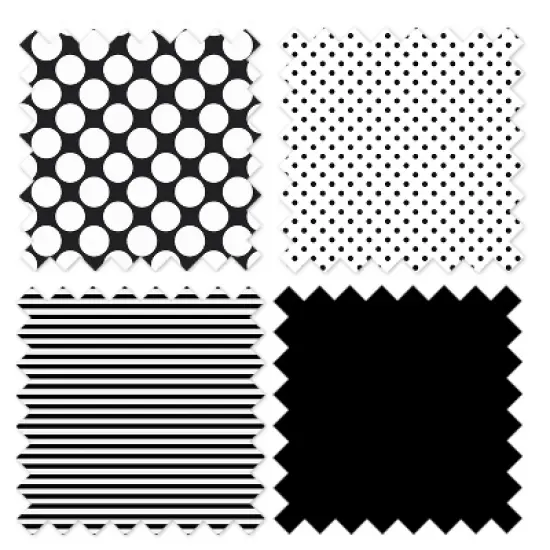 Bacati - Dots/Pin Stripes Black/White Large Dots Changing Pad Cover image {8}