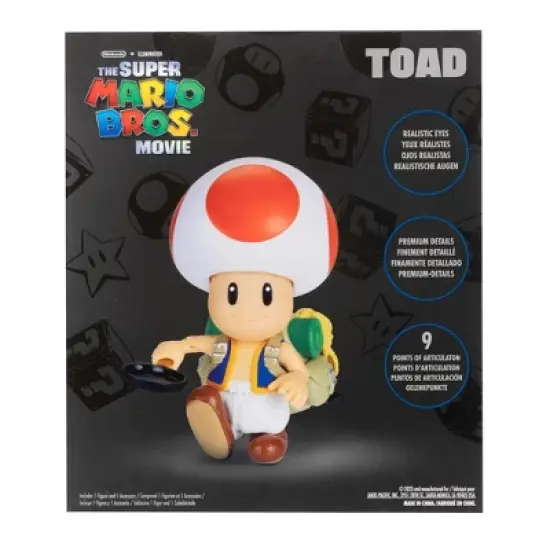 Nintendo The Super Mario Bros. Movie Toad Figure with Frying Pan Accessory image {3}