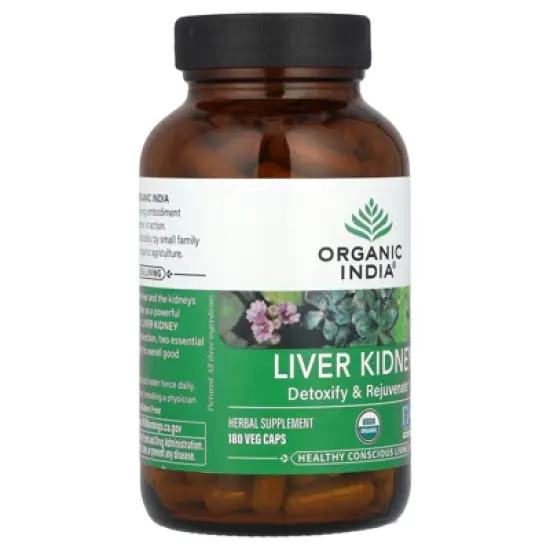 Organic India Liver Kidney, 180 Veg Caps image {3}
