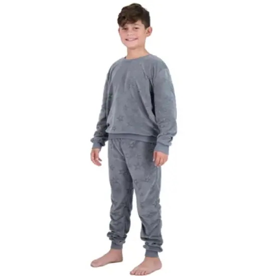 Sleep On It Boys 2-Piece Velour Pajama Set - Stars image {2}