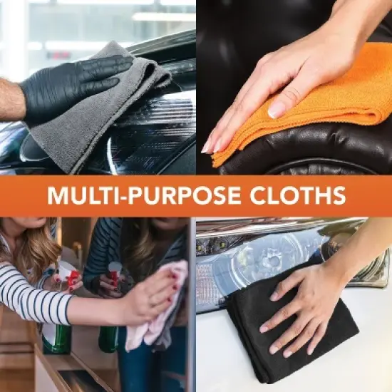 Arkwright Smart Choice Microfiber Cleaning Cloths (12 Pack), 16x16, 49gm image {5}