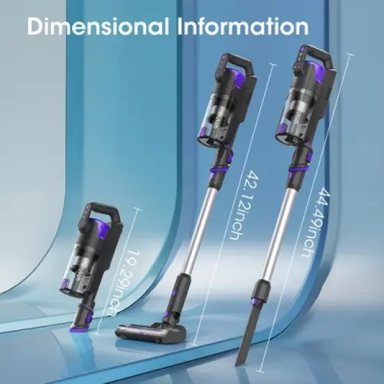 WHALL Cordless Stick Vacuum, 45min Runtime for Home & Carpet image {4}