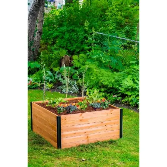 Vita 48"x48" Mezza Keyhole Square Garden Bed Planter image {5}