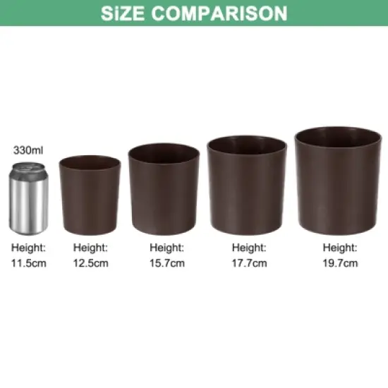 Unique Bargains Plastic Modern Design Plant Pot Round 8 Pcs image {5}