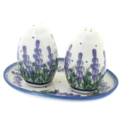 Blue Rose Polish Pottery 2D WR Unikat Salt & Pepper Shakers image {4}