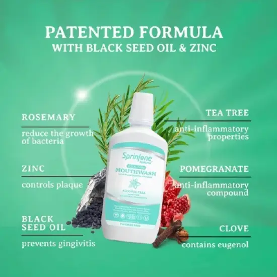 SprinJene Natural Total Care Mouthwash - 16oz image {1}
