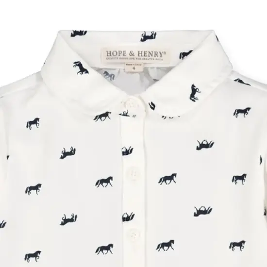 Hope & Henry Girls' Peter Pan Collar Top, Kids image {1}