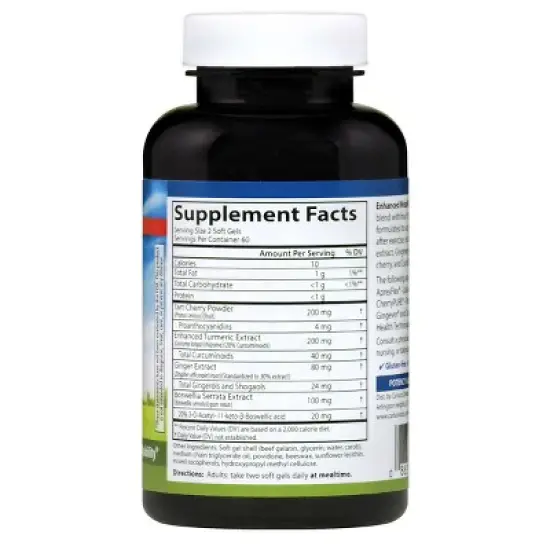 Carlson - Enhanced Mobility, Botanical Joint Support, Boswellia, Tart Cherry, Curcumin, Ginger image {2}