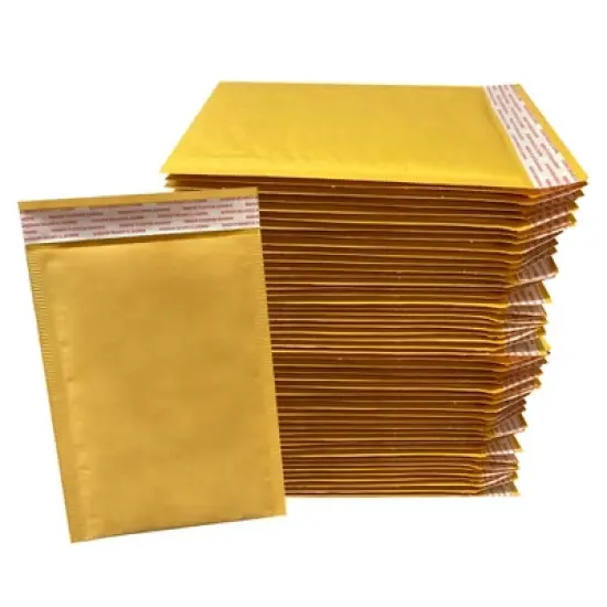 UOFFICE Pack of 1000 Bulk Kraft Bubble Mailers 6.5" x 10" - #0 Self-Seal Padded Envelopes image {5}