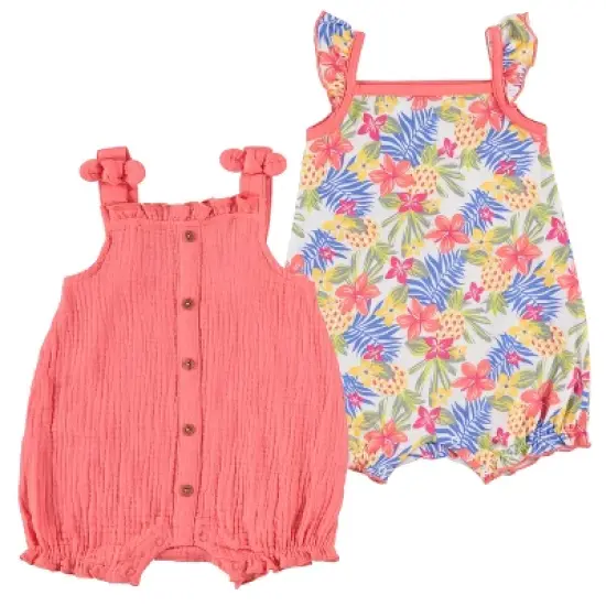 Chick Pea Baby Girl Romper Newborn Essentials Ruffle Sleeve 2 PC Set image {4}