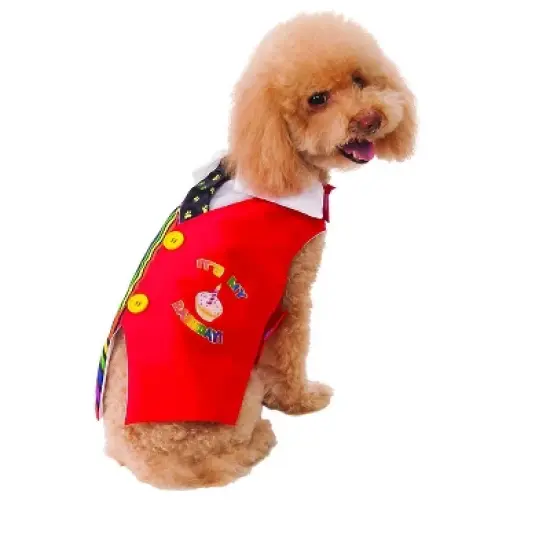 Rubies Happy Barkday Vest Pet Costume image {3}