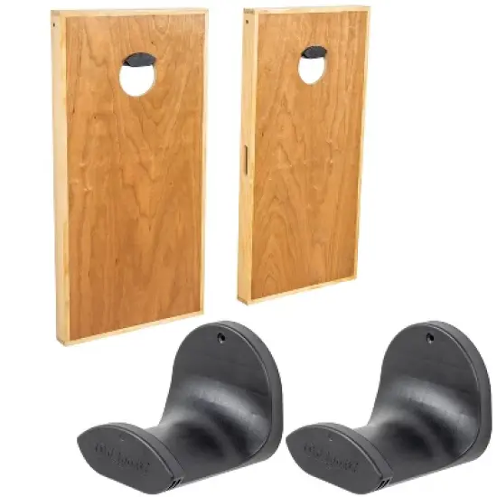 GoSports Wall Mounted Cornhole Board Hangers - Set of 2 - Includes Bean Bag Tote image {5}