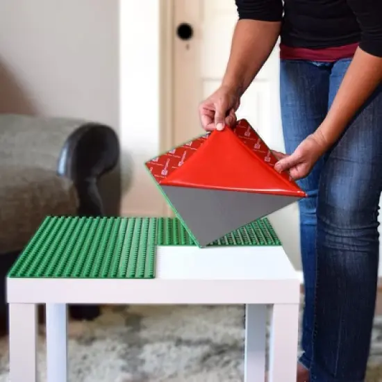 Creative QT MakerBase Peel-and-Stick Building Blocks Baseplates 10x10, Green image {1}