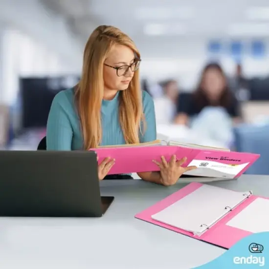 Enday 3-Ring View Binder With 2-Pockets - 4 Pack image {6}