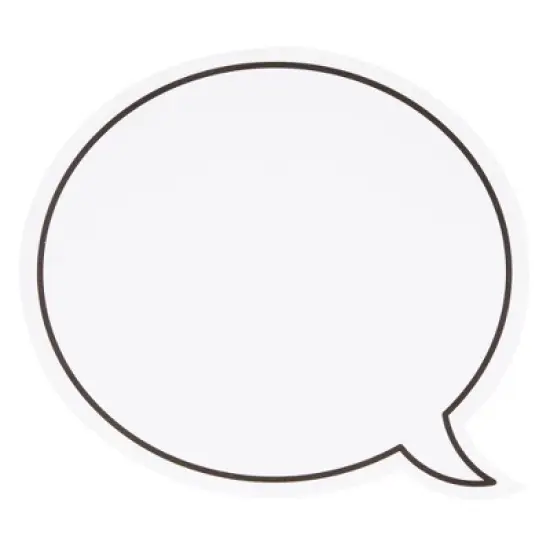 Juvale 48 Pack Dry Erase Speech Bubble Cutouts for Bulletin Boards, Classroom Teaching Supplies, 2 Designs Solid and Dotted Outline, 9 x 8 In image {6}