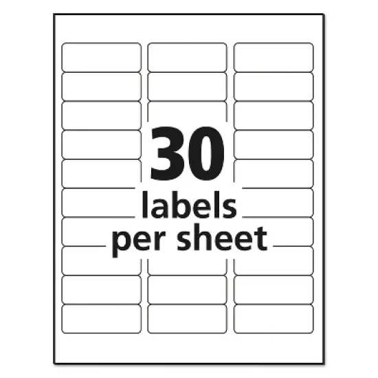 Avery Clear Easy Peel Mailing Labels Inkjet 1 x 2 5/8 300/Pack 18660 image {3}