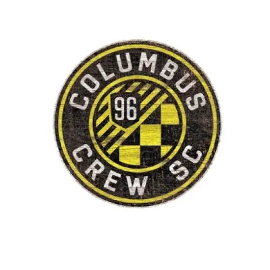 MLS Columbus Crew Distressed Logo Cutout Sign image {1}