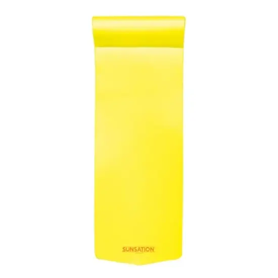 TRC Recreation Sunsation 1.75" Thick Vinyl Coated Foam Pool Lounger Swim Float Mat with Roll Pillow for Head and Neck Support image {10}