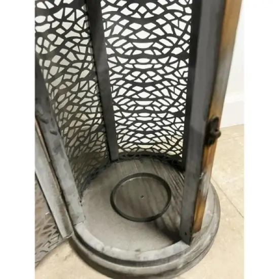 Essential Decor & Beyond 2-Piece Set Wood and Metal Lanterns image {6}