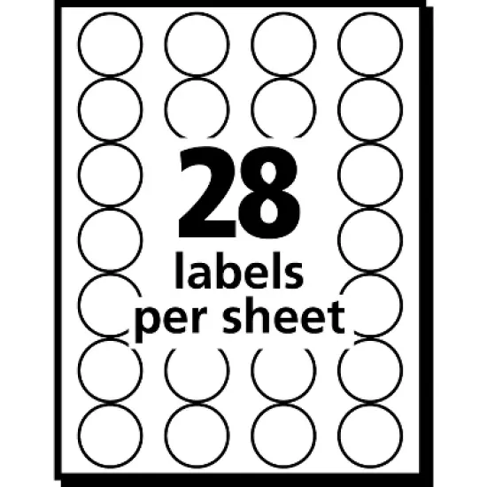 Avery Hand Written Color Coding Labels 3/4" Dia. Black 28/Sheet ET5459 image {5}