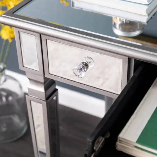 Warakin Mirrored Writing Desk Silver - Aiden Lane image {6}