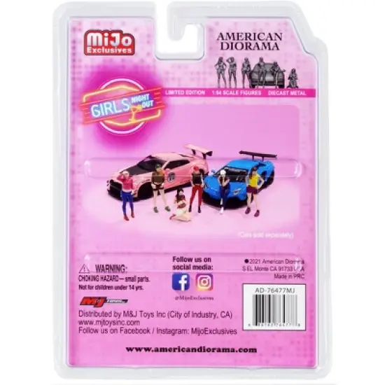 "Girls Night Out" 6 piece Diecast Figurine Set for 1/64 Scale Models by American Diorama image {2}