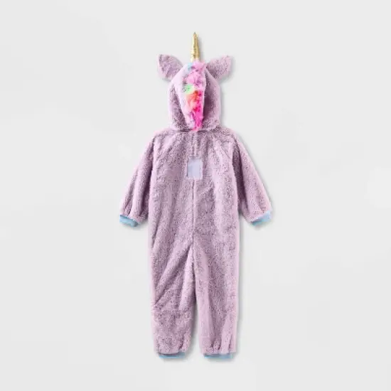 Toddler Unicorn Adaptive Halloween Costume Jumpsuit - Hyde and EEK! Boutique&trade; Purple image {2}