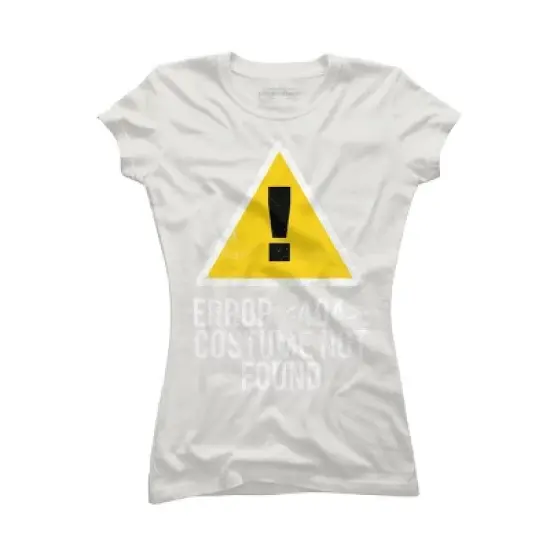 Junior's Design By Humans Halloween Error 404 Costume Not Found Apparel By COVI T-Shirt image {7}