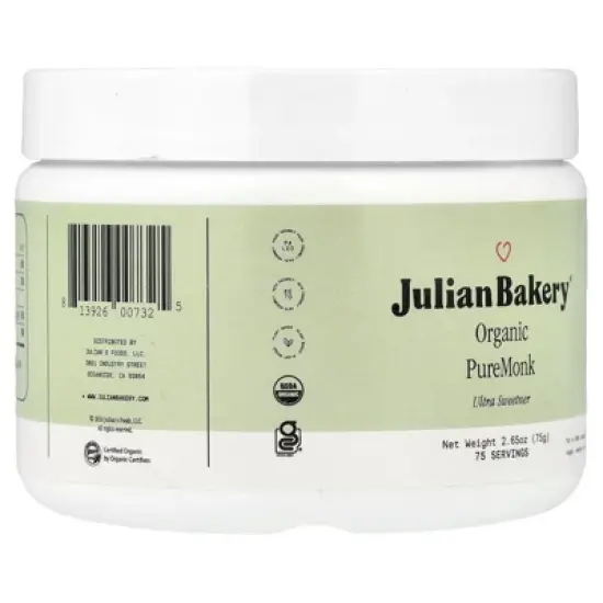 Julian Bakery Organic PureMonk Ultra Sweetener, 2.65 oz (75 g) image {3}