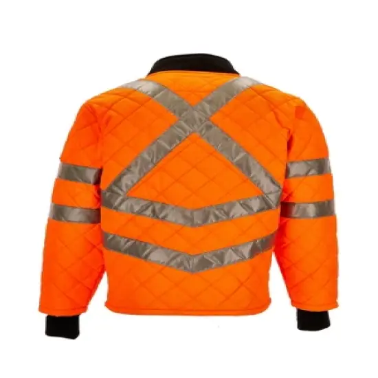 RefrigiWear HiVis Insulated Diamond Quilted Water Repellent Jacket image {2}