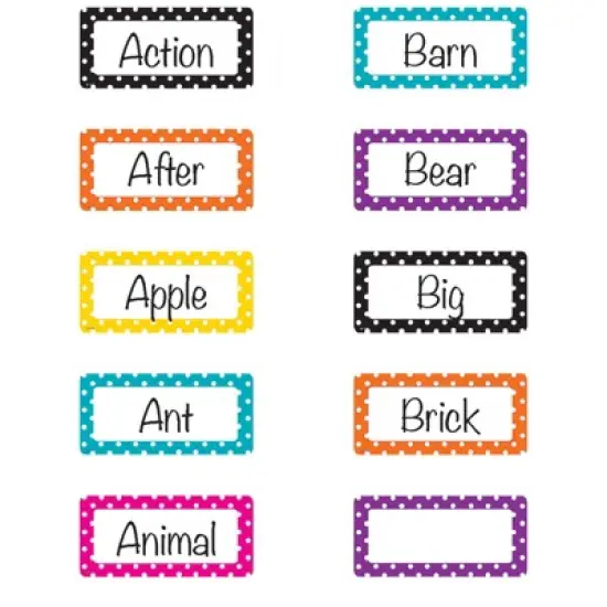 Teacher Created Resources&reg; Polka Dots Word Wall Bulletin Board Display Set image {1}
