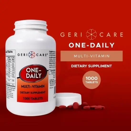 GeriCare One-Daily Multi-Vitamins Tablet, 1000 Ct image {2}