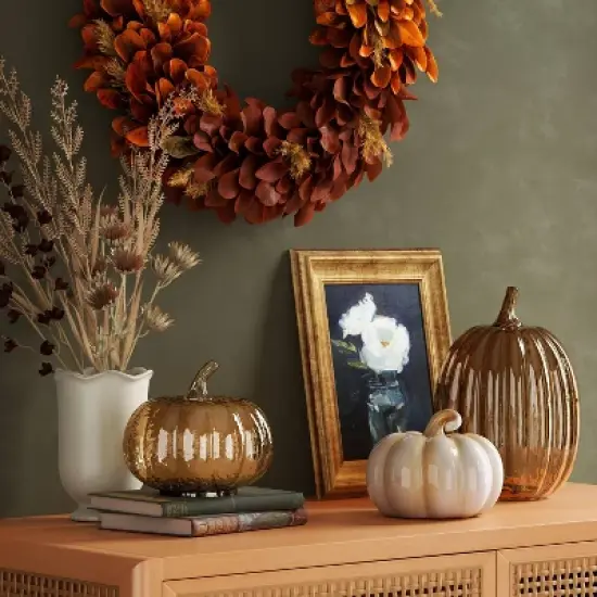 Glass Pumpkin Amber - Threshold&trade; image {1}