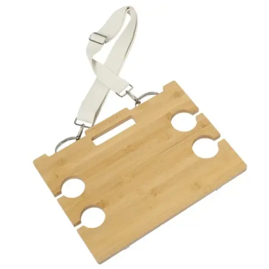 Sunnylife: Portable Picnic Table - Le Weekend Natural - Bamboo Snack Stand image {4}