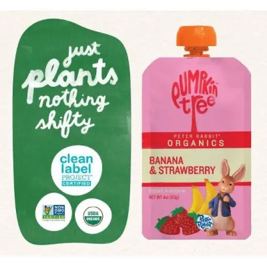 Peter Rabbit Organics Banana & Strawberry - 4oz image {5}