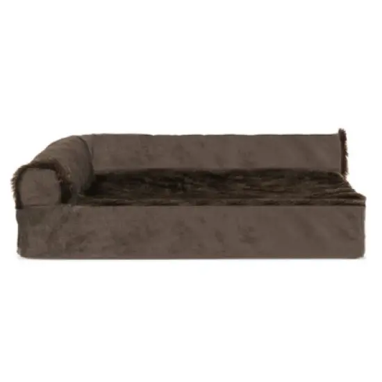 FurHaven Plush & Velvet Deluxe Chaise Lounge Orthopedic Sofa-Style Dog Bed image {1}