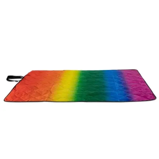 NHL Buffalo Sabres Vista Outdoor Picnic Blanket & Tote - Rainbow/Black image {1}