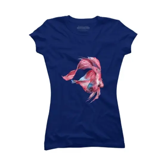 Junior's Design By Humans Betta Fish By GisaPizzatto T-Shirt image {7}