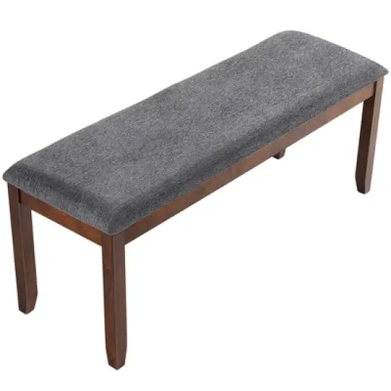 Costway Dining Bench Upholstered Entryway Bench Footstool Kitchen w/ Wood Legs image {9}