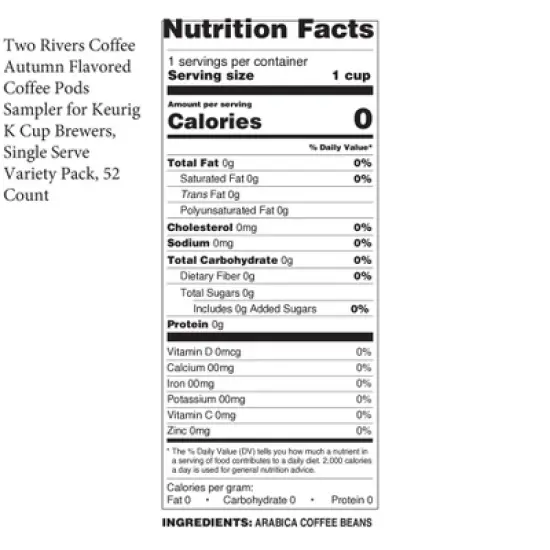 Two Rivers Coffee Autumn Flavored Coffee Sampler,Keurig 2.0,Variety Pack,52 Ct image {2}
