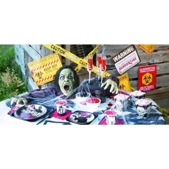 4 Pack Zombie Caution Tape image {3}