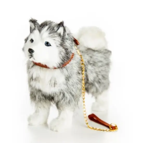 The Queen's Treasures 18 In  Doll  Husky Puppy Dog with Leash and Collar image {3}
